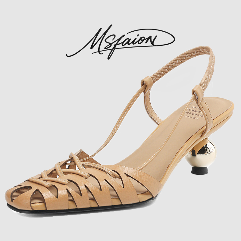 Casual Sandal Leather - 2026 Summer Designer High Heel Mules