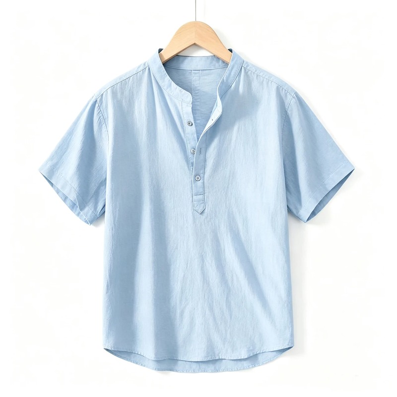 Summer Mens Short Sleeve Shirt - Linen Shirt Breathable incelemesi ve fiyatı