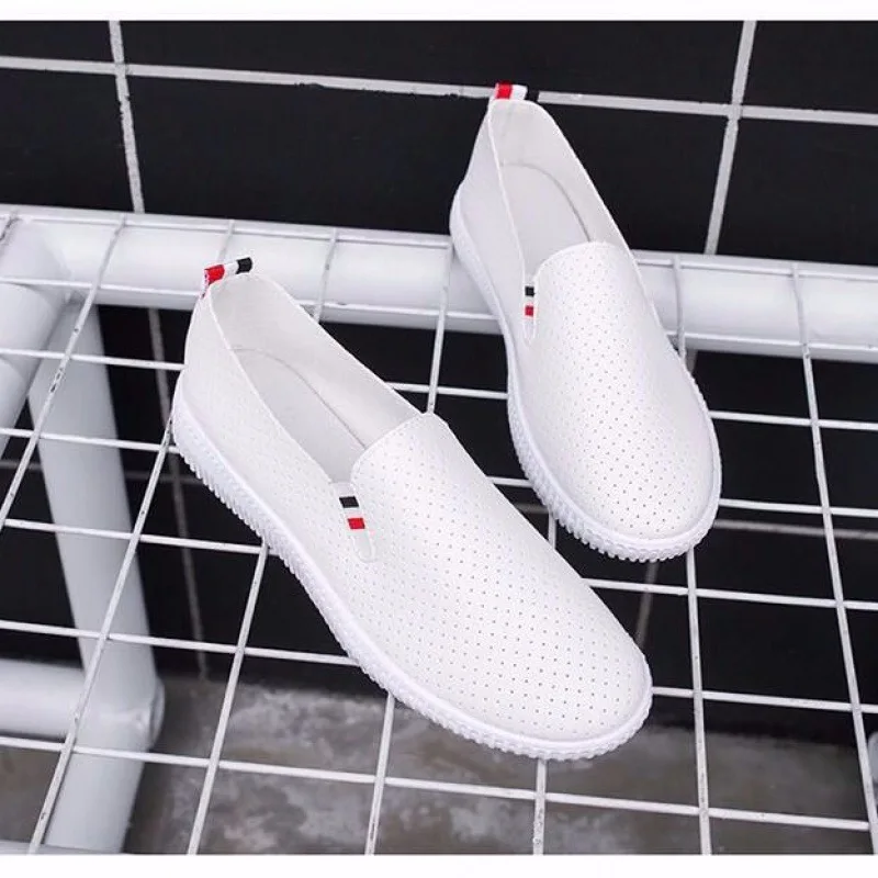Women Sneakers White Flats Cut - Espadrille Slip On incelemesi ve fiyatı