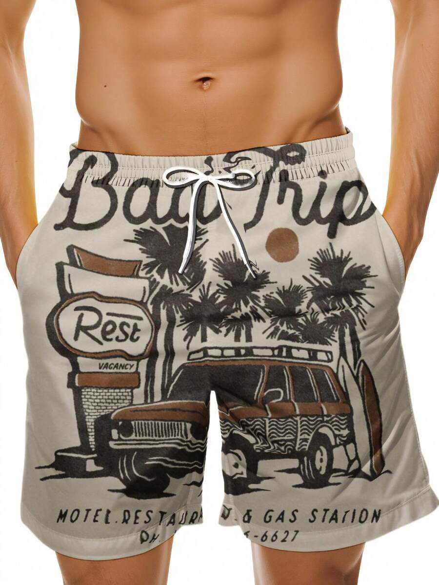 Mens Beach Trip Print Board Sh - Swim Trunk Quick Dry incelemesi ve fiyatı