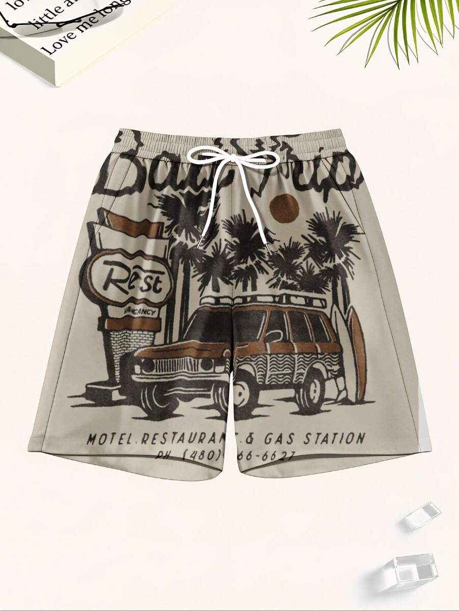 Mens Beach Trip Print Board Sh - Swim Trunk Quick Dry incelemesi ve fiyatı
