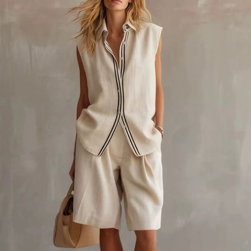 Summer Fashion Solid Linen Ble - Shirt Camp Collar incelemesi ve fiyatı