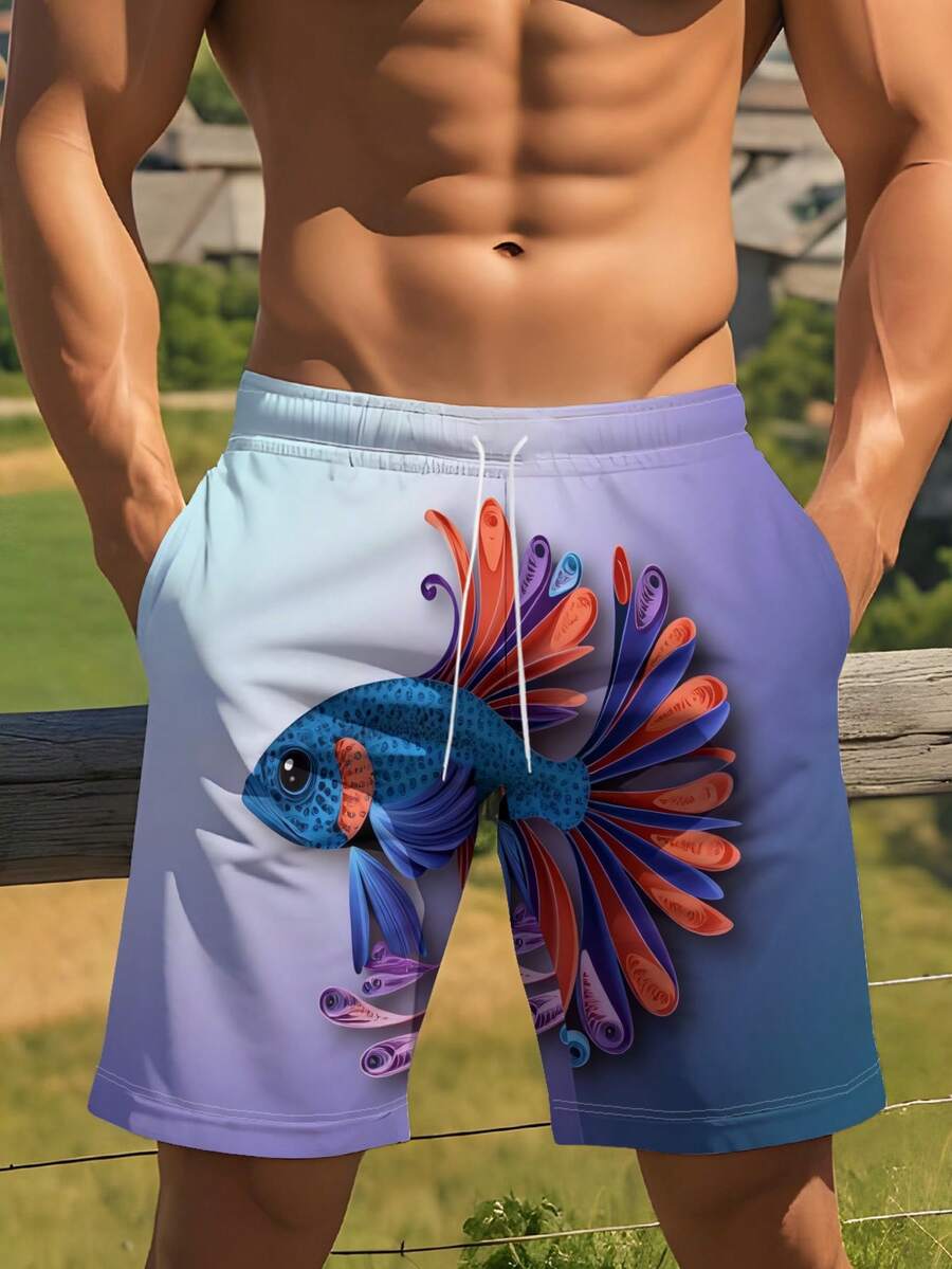 Gradient Purple Blue Swim Trun - Swim Trunk Quick Dry incelemesi ve fiyatı