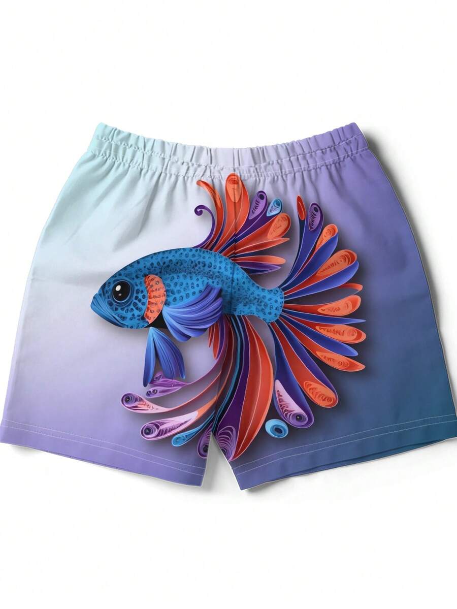 Gradient Purple Blue Swim Trun - Swim Trunk Quick Dry incelemesi ve fiyatı