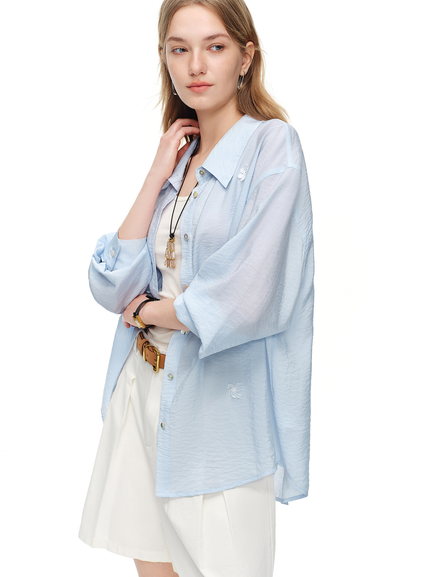 DUSHU 2026 Summer Women's Ligh - Resort Shirt Floral incelemesi ve fiyatı