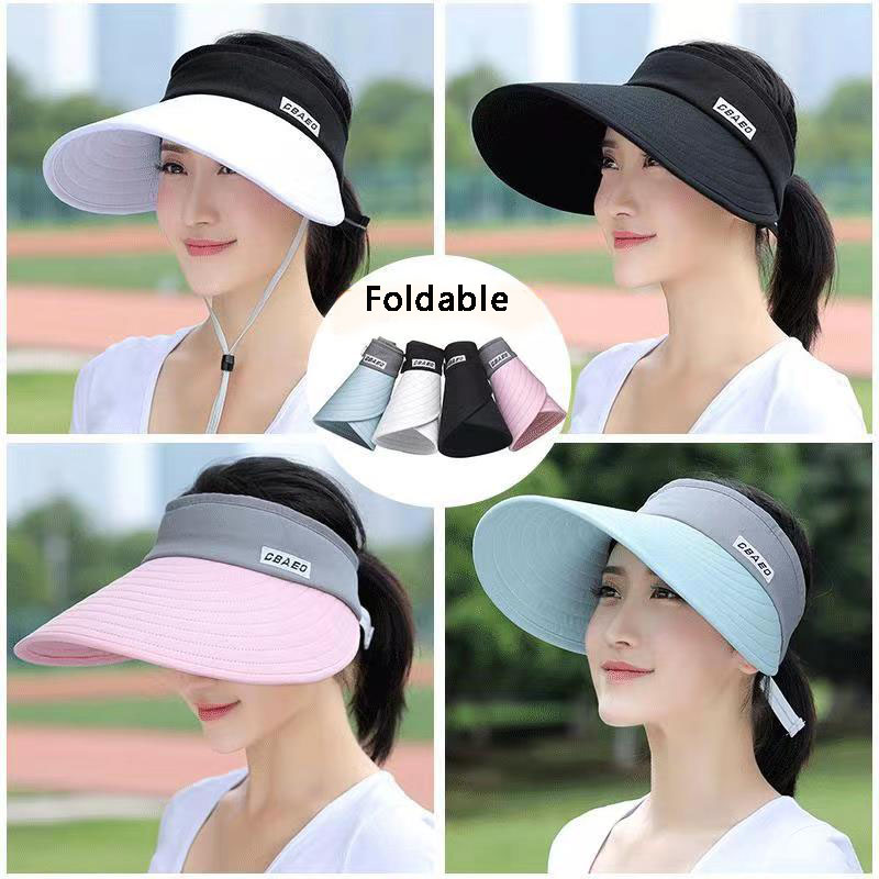 2024 NEW women summer sun viso - Packable Hat Nylon incelemesi ve fiyatı