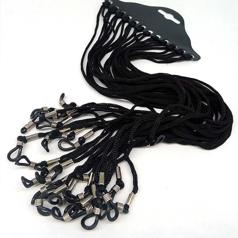 12pcs/set Black Nylon Cord Eye - Sunglass Retainer Cord incelemesi ve fiyatı