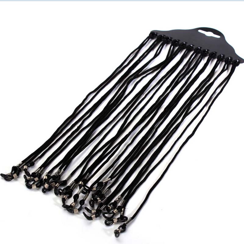 12pcs/set Black Nylon Cord Eye - Sunglass Retainer Cord incelemesi ve fiyatı