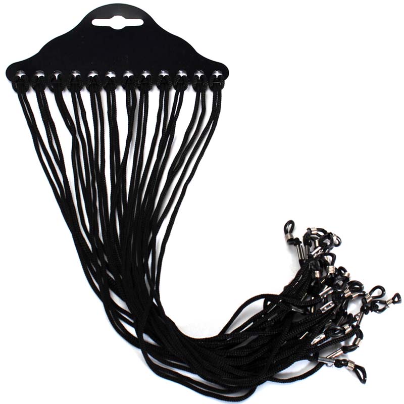 12pcs/set Black Nylon Cord Eye - Sunglass Retainer Cord incelemesi ve fiyatı