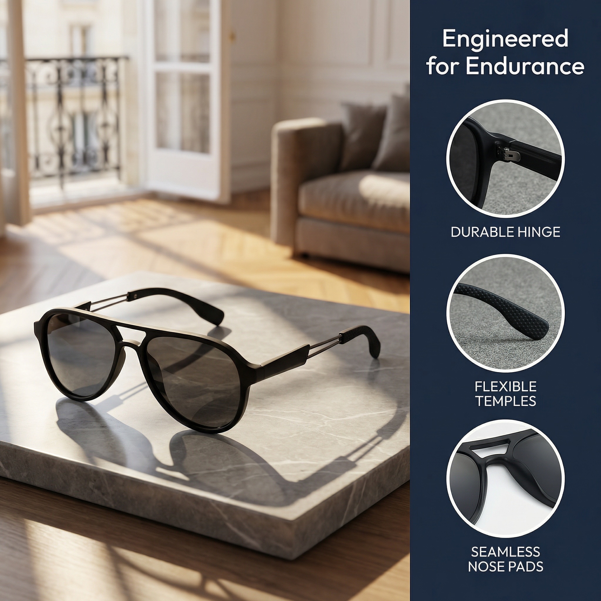 CHALK Men's Vintage Dual-Bridg - Sunglasses Aviator Polarized incelemesi ve fiyatı