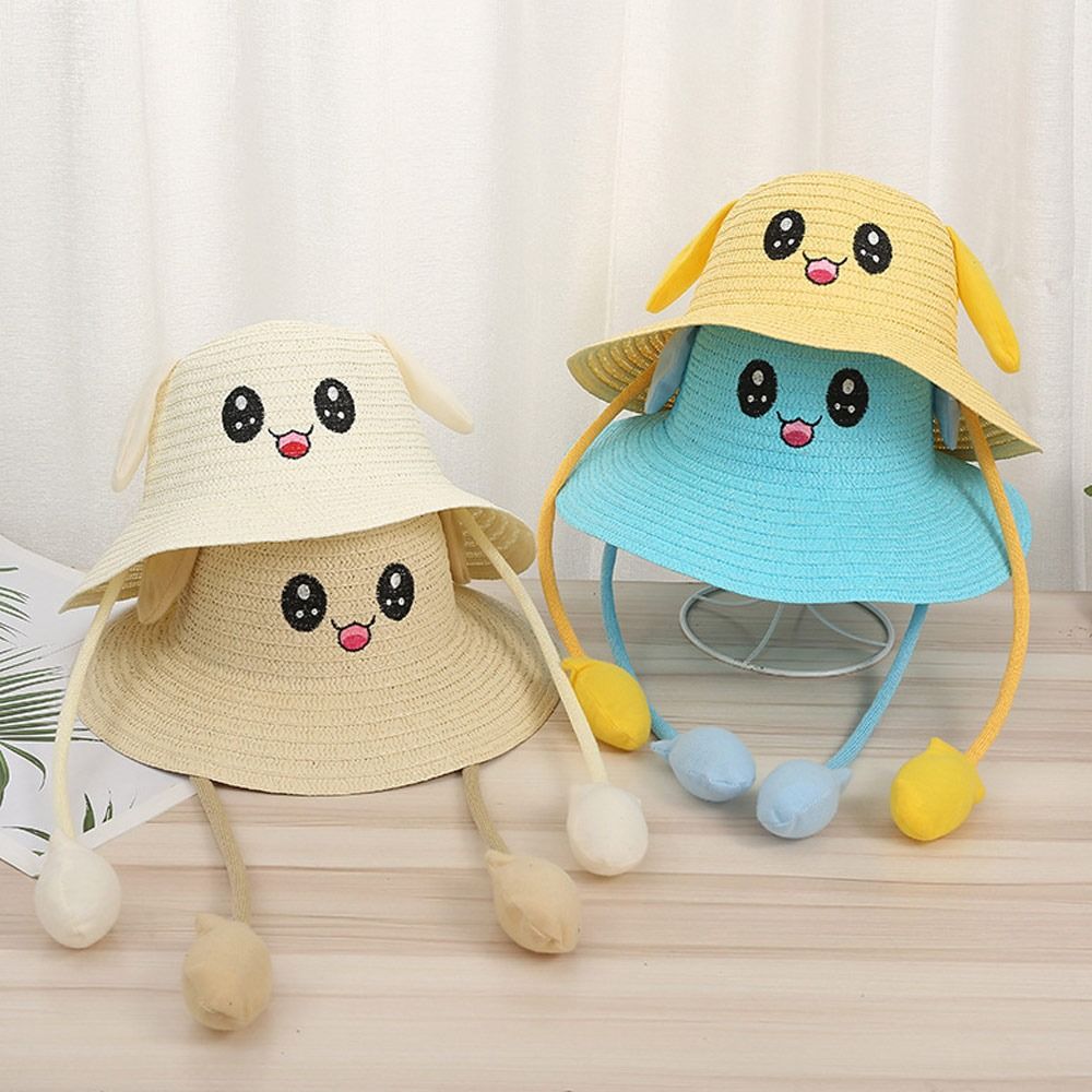 Summer Bucket Cap Moving Ears  - Bucket Hat Straw incelemesi ve fiyatı