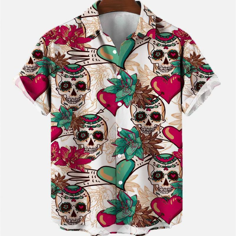 Summer Men's Fashion Casual So - Resort Shirt Floral incelemesi ve fiyatı