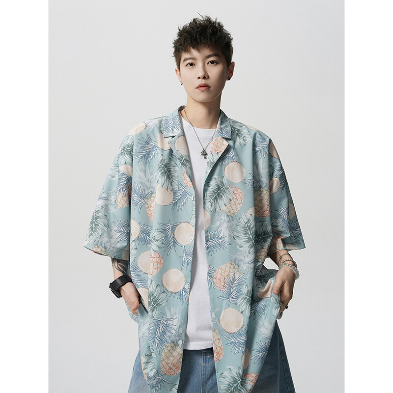 Summer Vintage Floral Print Lo - Resort Shirt Floral incelemesi ve fiyatı