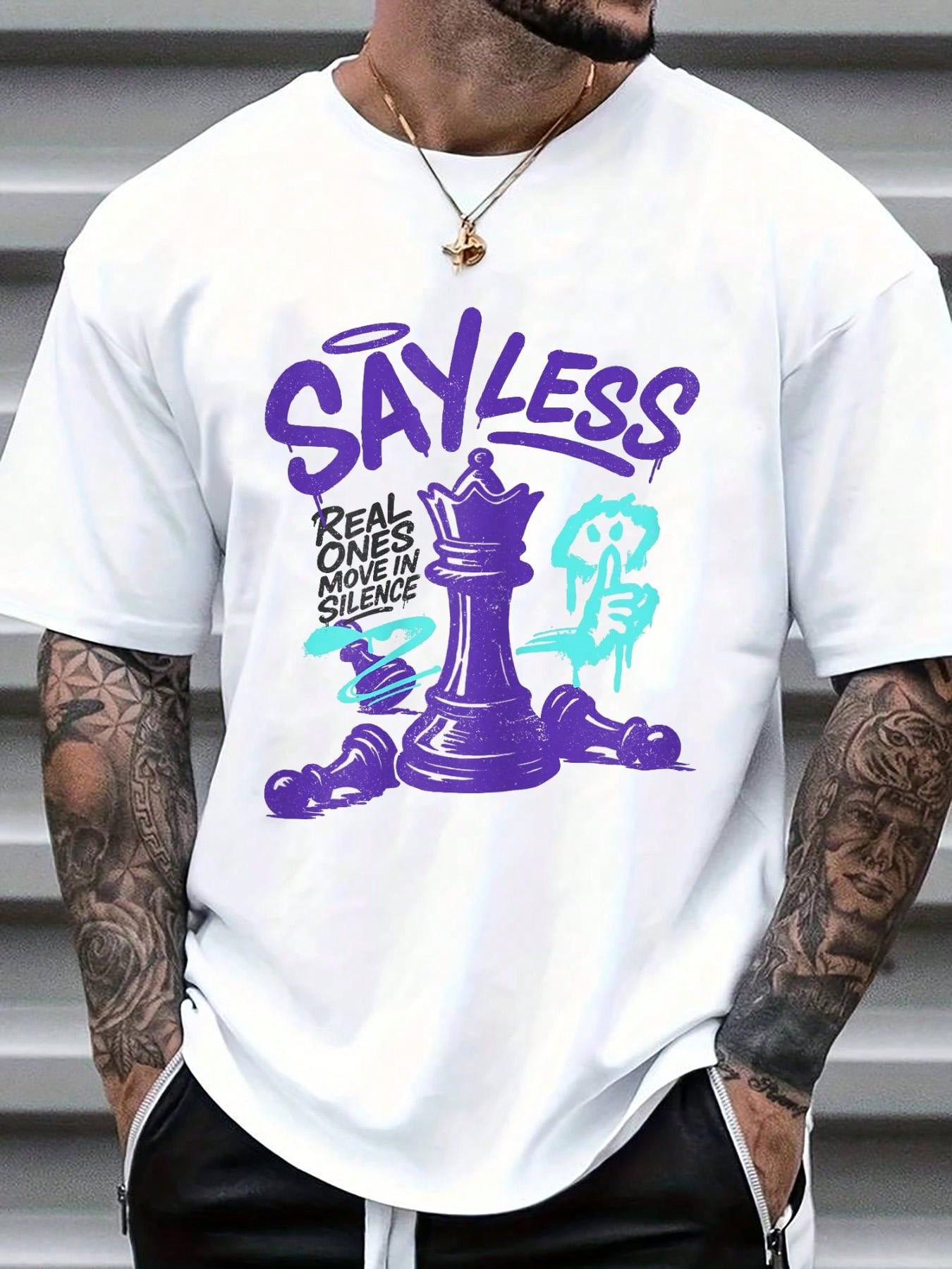 Men's White Cotton Graphic Tee - Tee Graphic Print incelemesi ve fiyatı