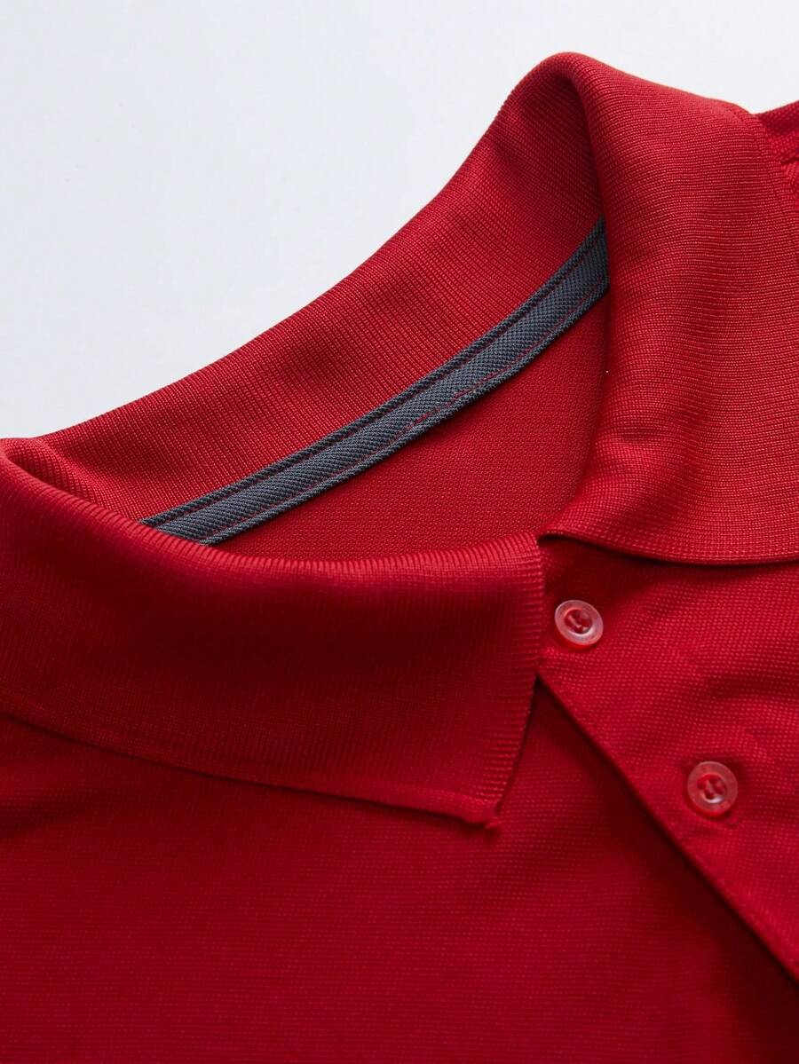 Men's Solid Red Pique Polo Shi - Polo Shirt Pique incelemesi ve fiyatı