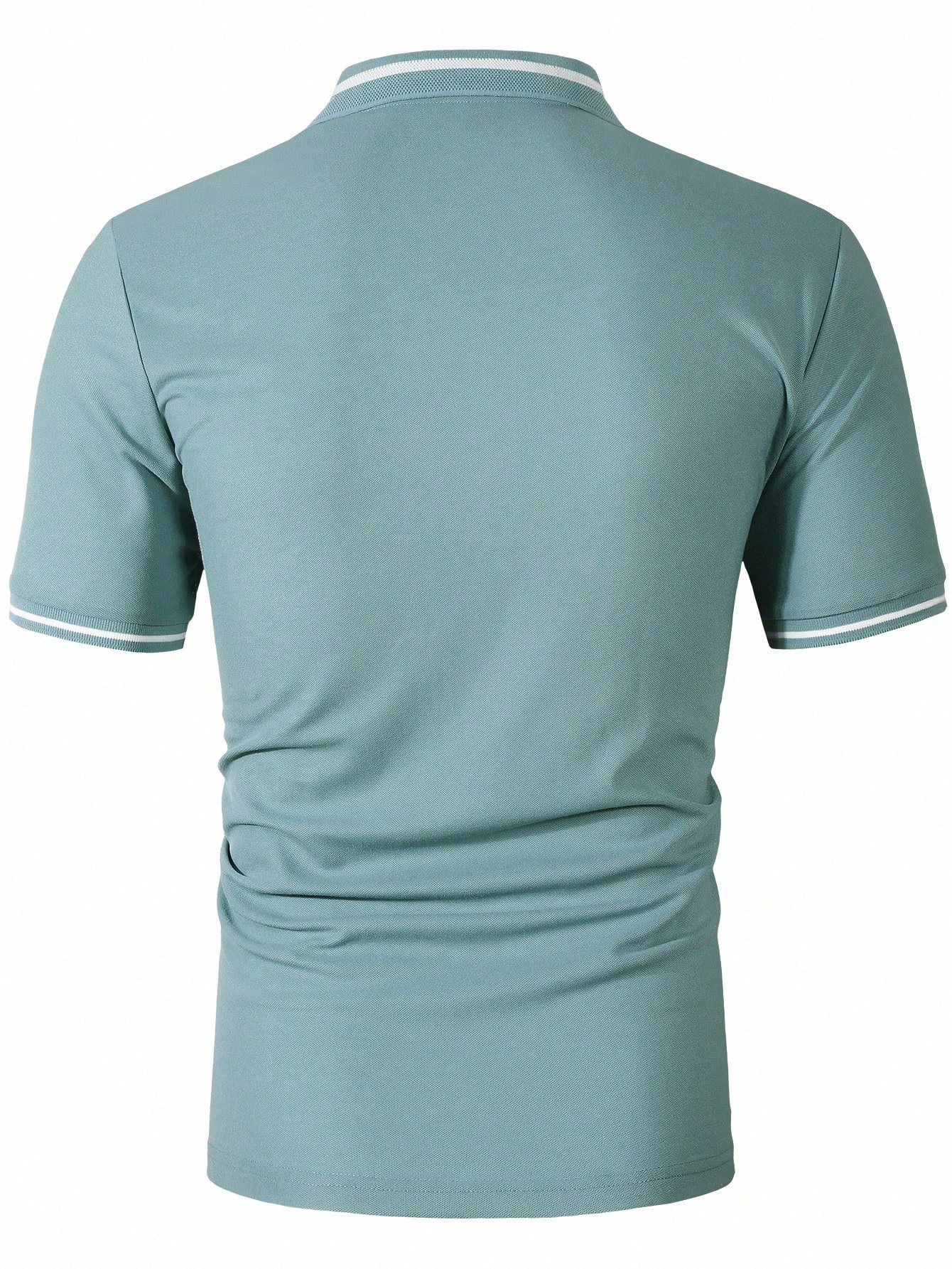 Men's Light Teal Short Sleeve  - Polo Shirt Pique incelemesi ve fiyatı