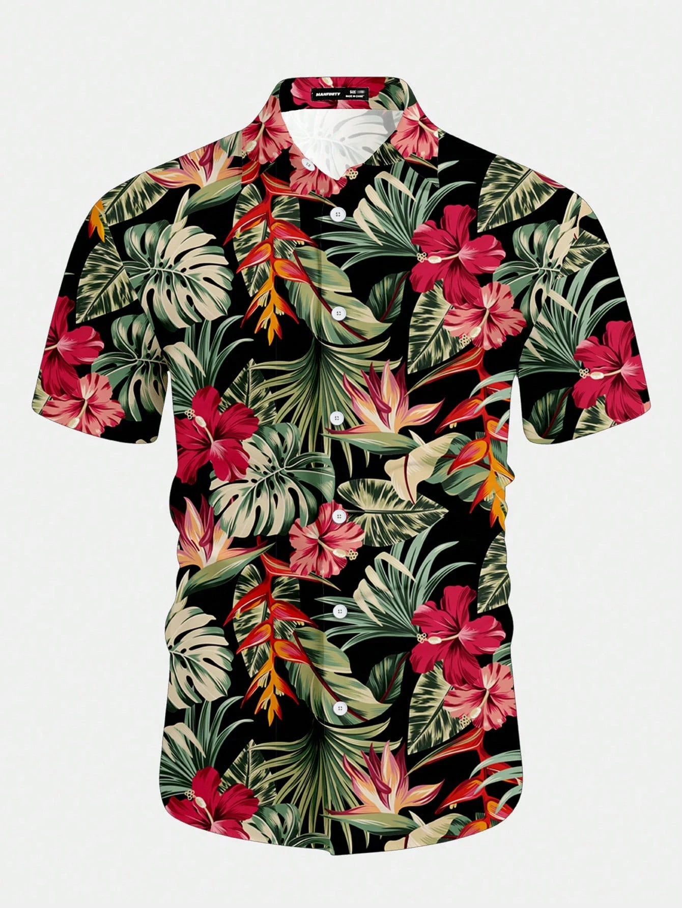 Casual Hawaiian Shirt Men Trop - Resort Shirt Floral incelemesi ve fiyatı