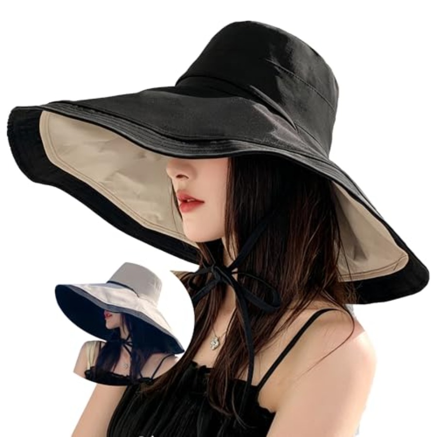 Extra Wide-Brim Sun Hats Women - Packable Hat Nylon incelemesi ve fiyatı