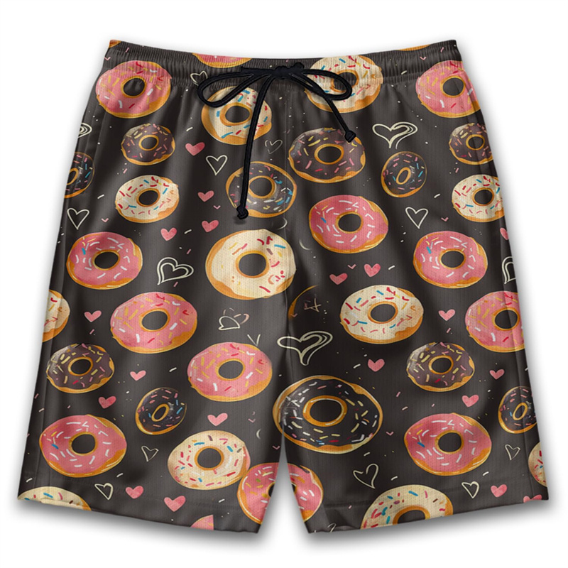 3D Printed Cute Donut Short Pa - Trunks Board Surf incelemesi ve fiyatı