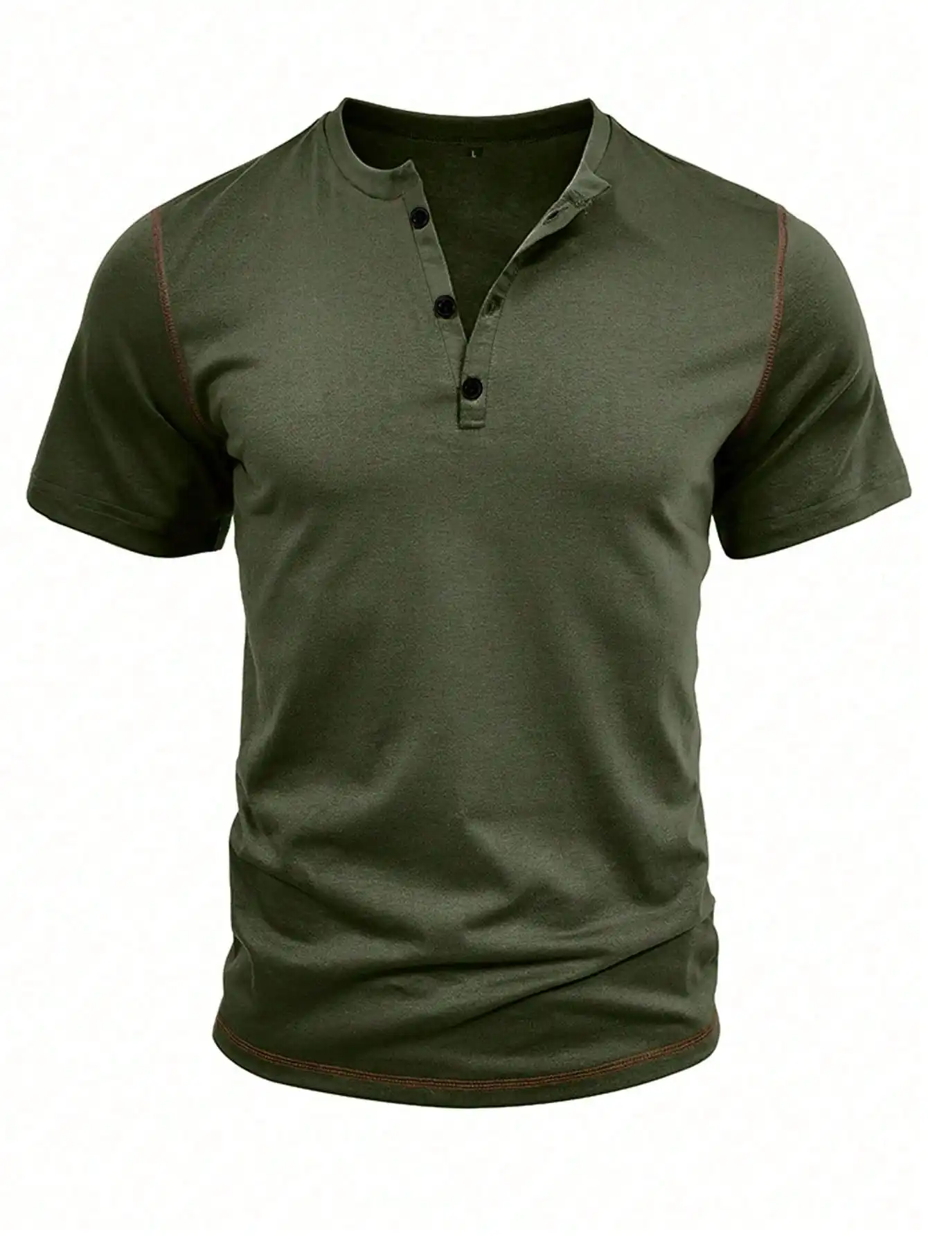 Mens Cotton Henley Neck Short  - Shirt Camp Collar incelemesi ve fiyatı
