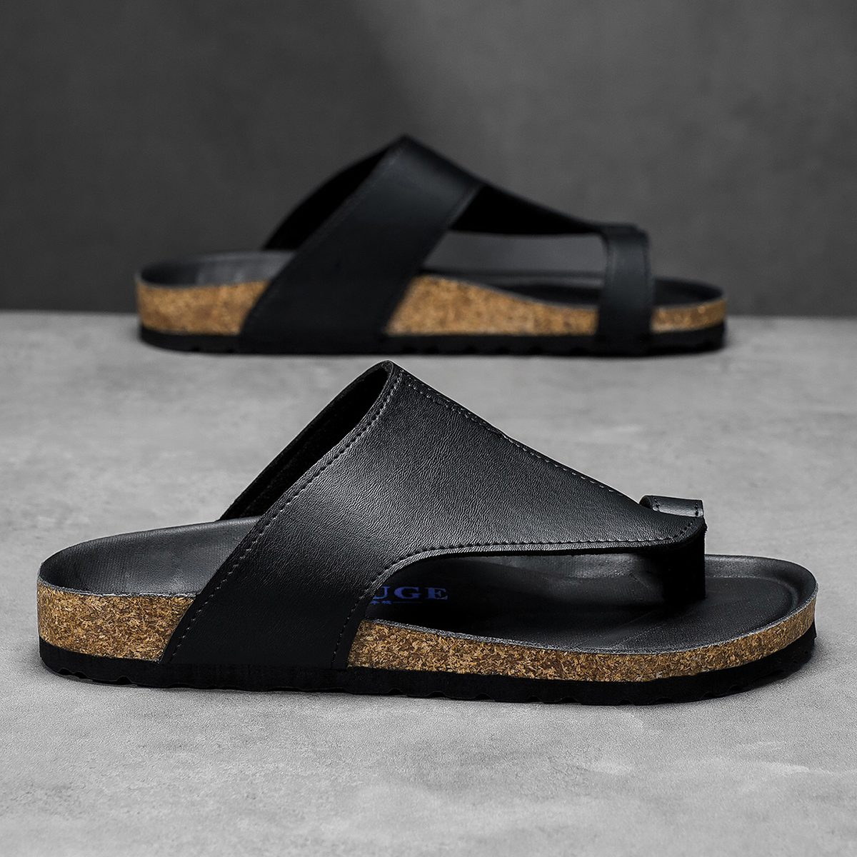 Big Size 48 49 Cork Slippers M - Flip Flop Leather Men incelemesi ve fiyatı