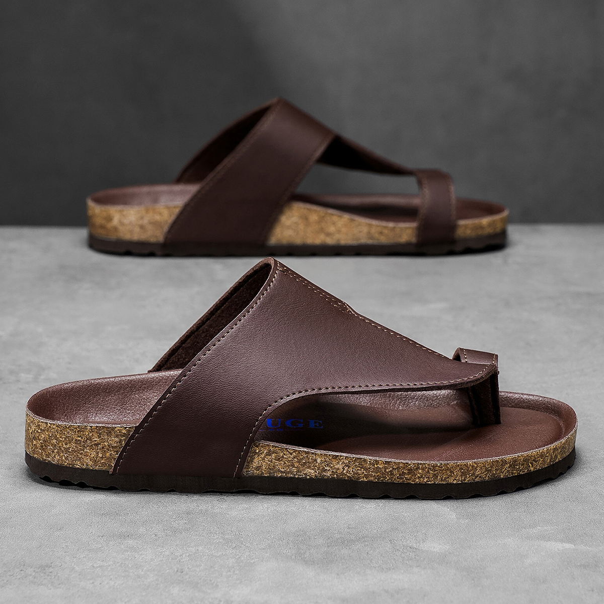 Big Size 48 49 Cork Slippers M - Flip Flop Leather Men incelemesi ve fiyatı
