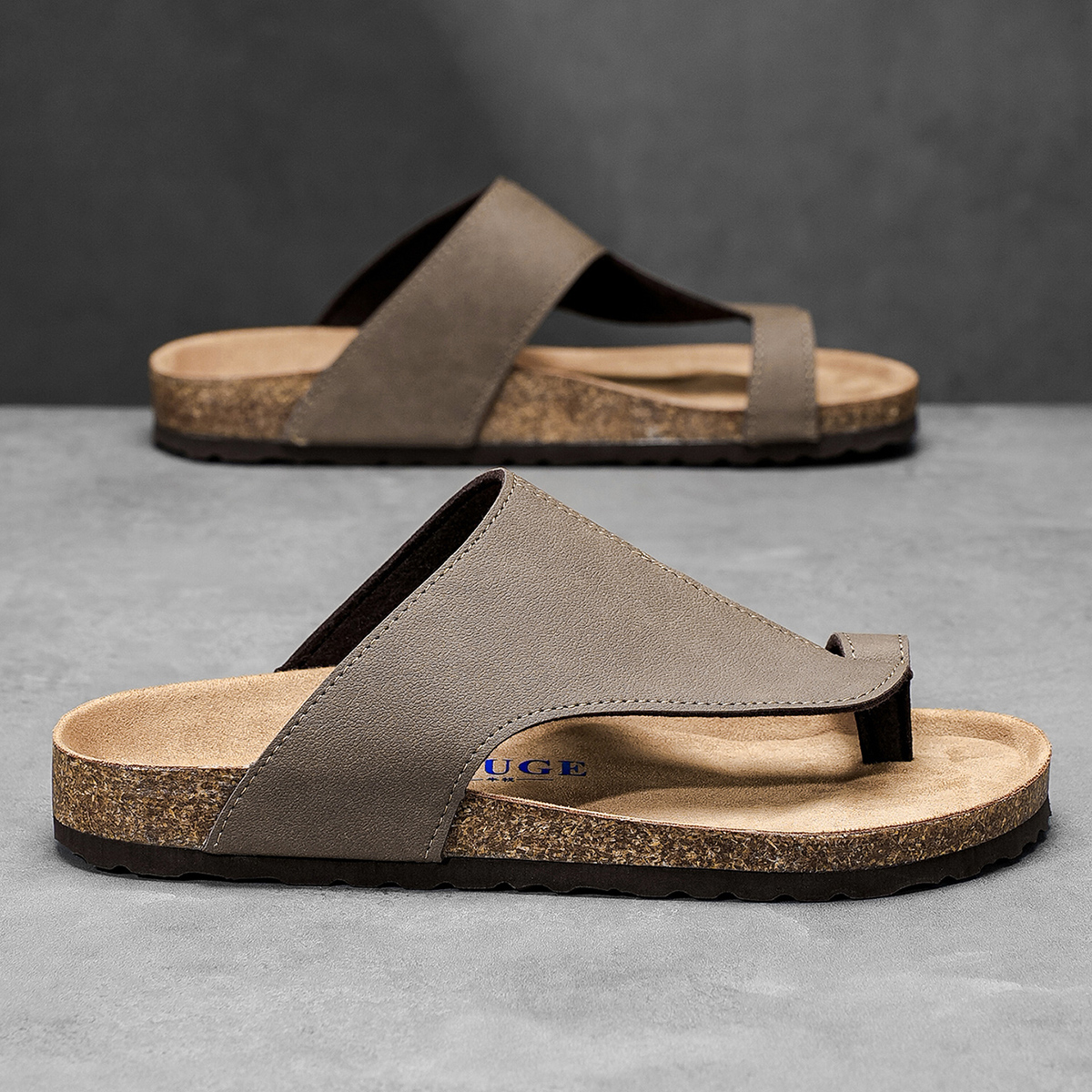 Big Size 48 49 Cork Slippers M - Flip Flop Leather Men incelemesi ve fiyatı