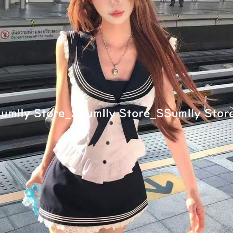 College Style Bow Sweet 2 Piec - Shirt Camp Collar incelemesi ve fiyatı