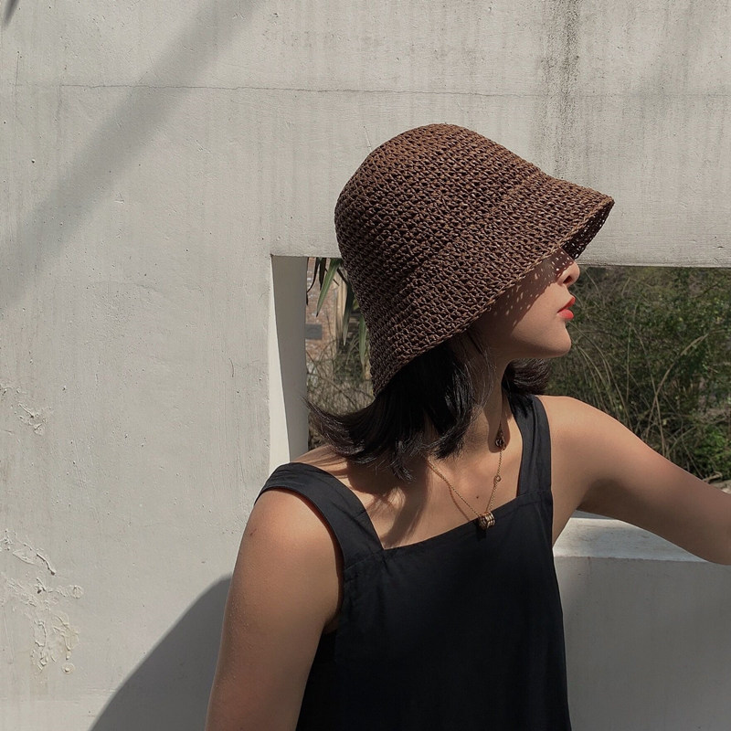 Foldable Handmade Woven Bucket - Bucket Hat Straw incelemesi ve fiyatı