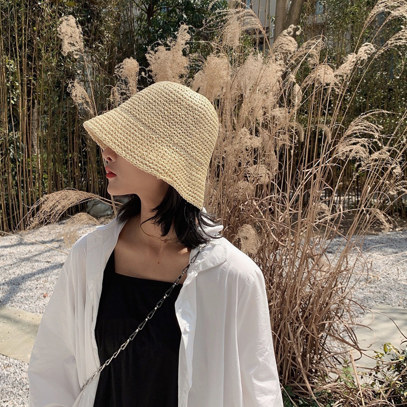 Foldable Handmade Woven Bucket - Bucket Hat Straw incelemesi ve fiyatı