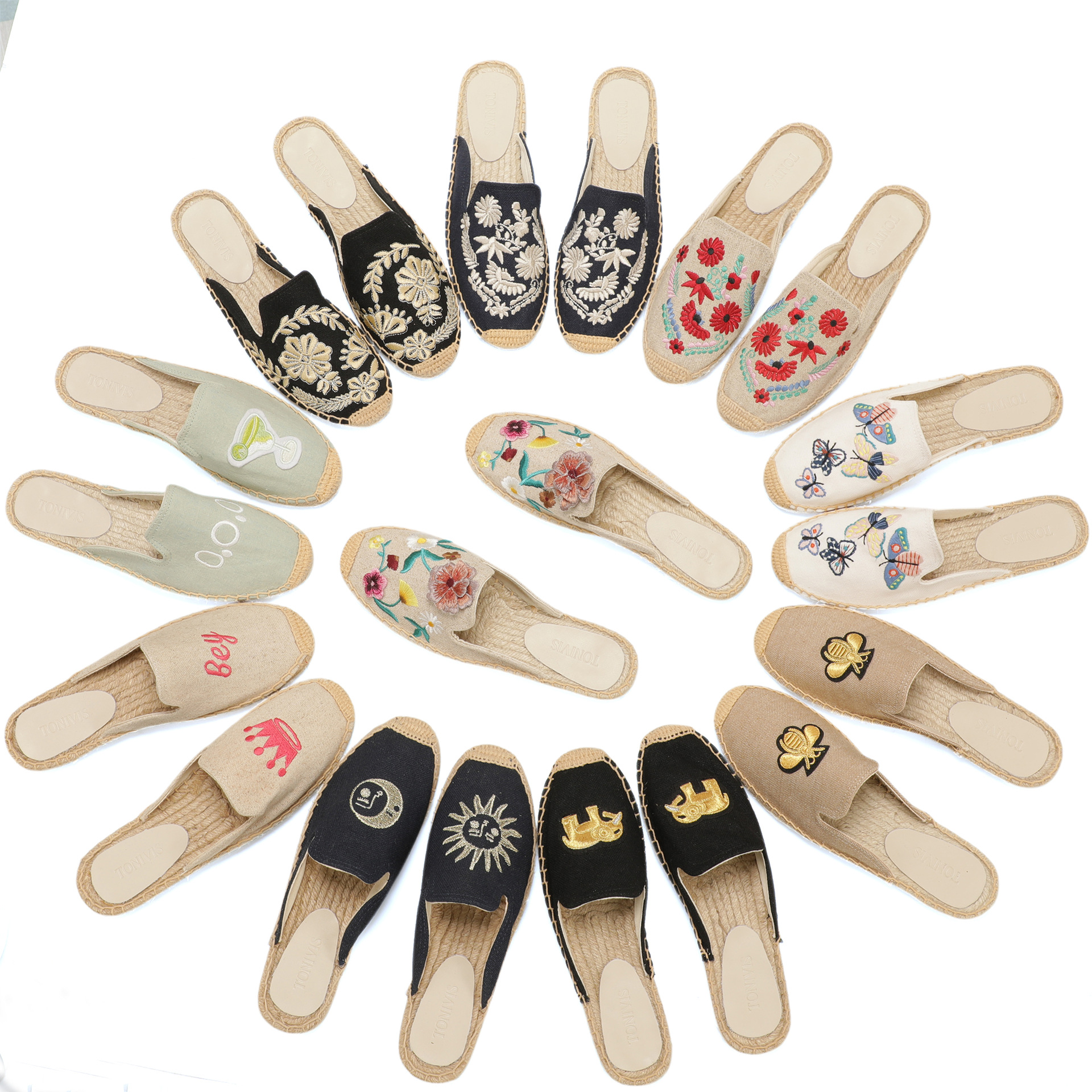 Women Floral Embroidered Espad - Espadrille Slip On incelemesi ve fiyatı