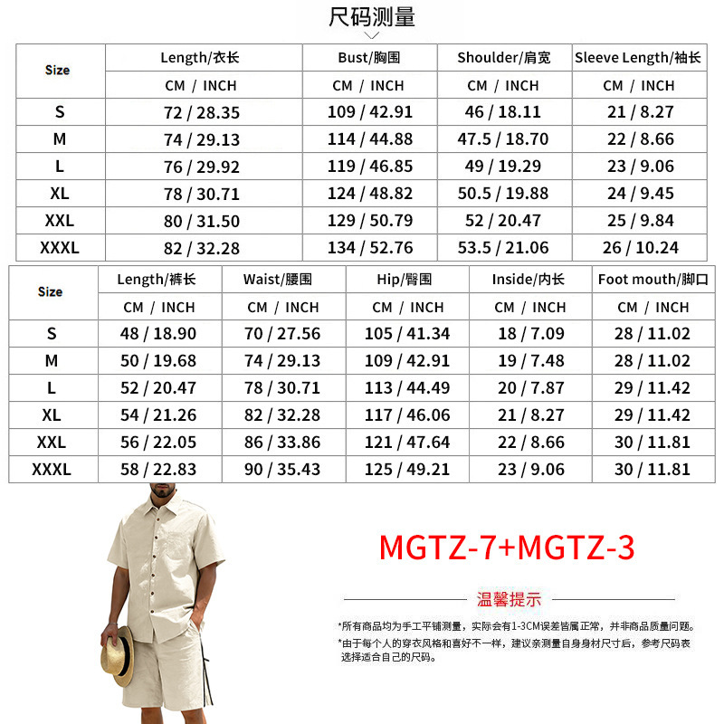 Men's Casual Cotton Linen 2 Pi - Short Linen Drawstring incelemesi ve fiyatı
