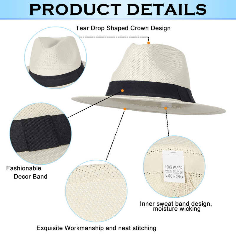 Summer Straw Panama Hat for Wo - Bucket Hat Straw incelemesi ve fiyatı