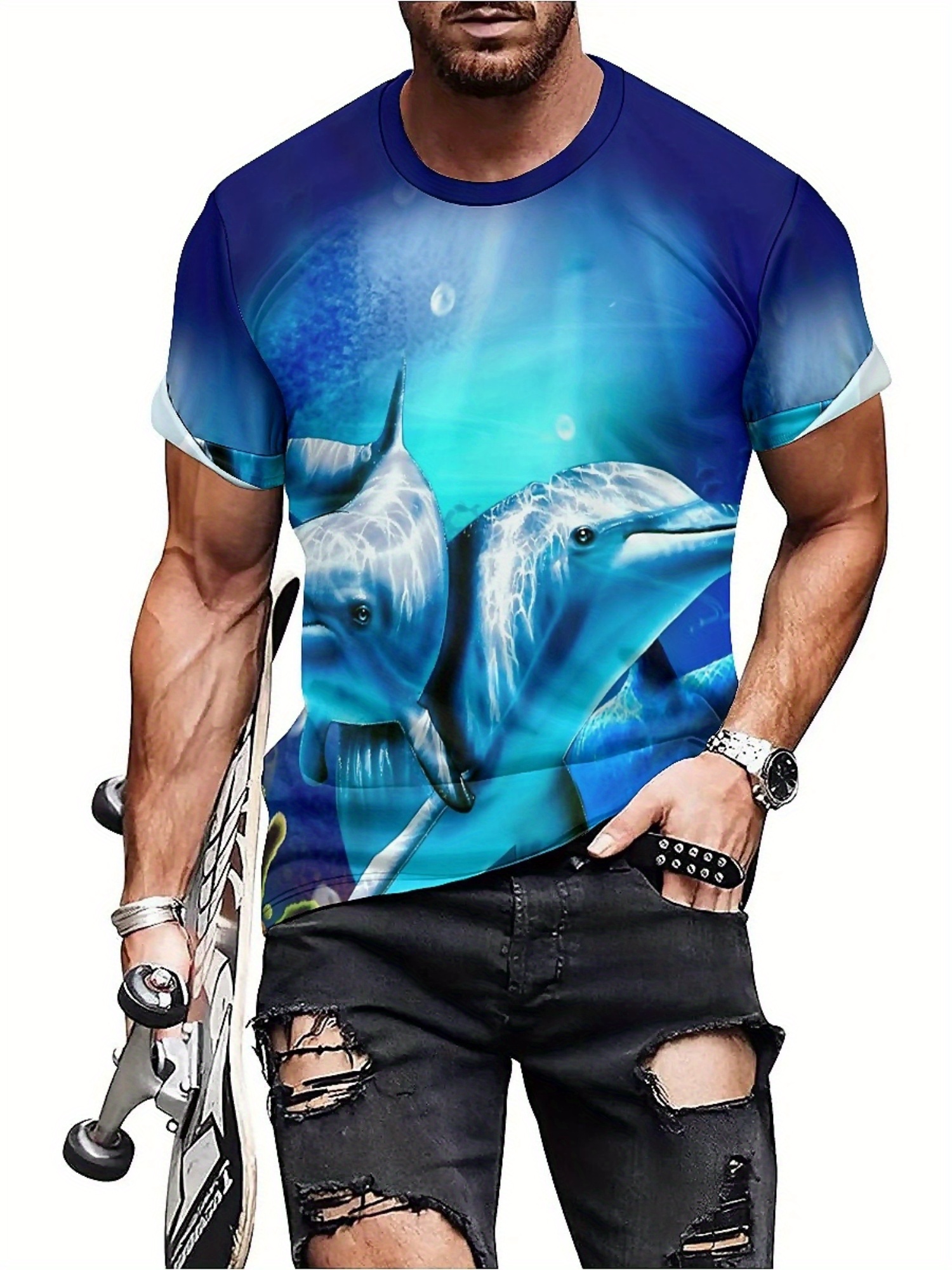 Men'S Ocean Animal Dolphin Pri - Tee Graphic Print incelemesi ve fiyatı