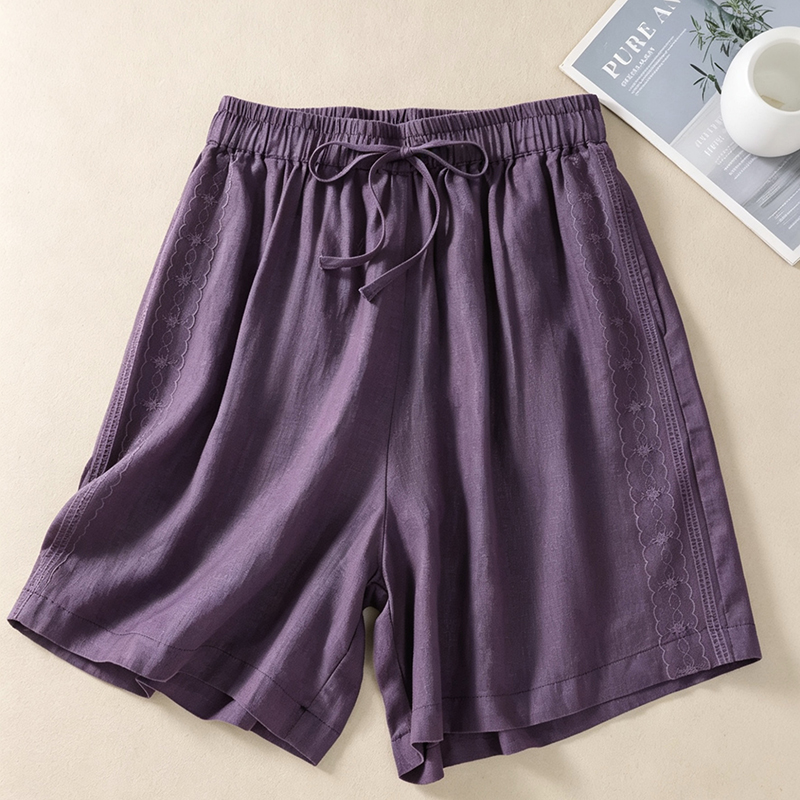 Slimming Effect Casual Pants H - Short Linen Drawstring incelemesi ve fiyatı