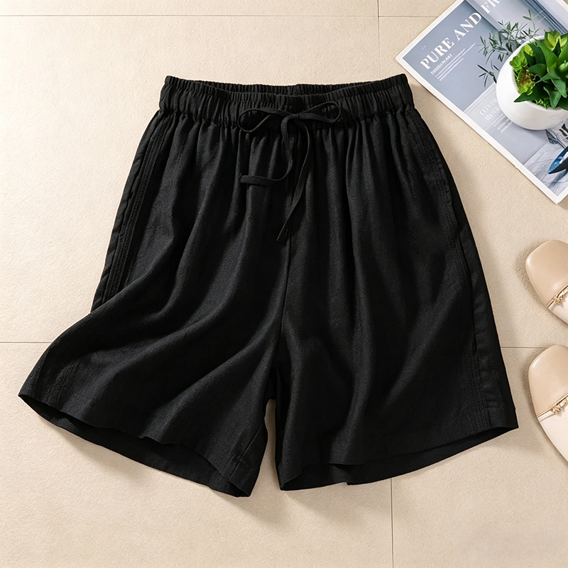 Slimming Effect Casual Pants H - Short Linen Drawstring incelemesi ve fiyatı