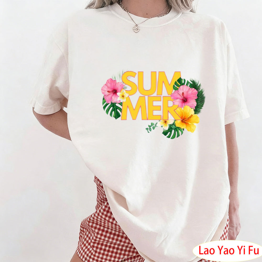 Summer Tropical Floral T-Shirt - Resort Shirt Floral incelemesi ve fiyatı