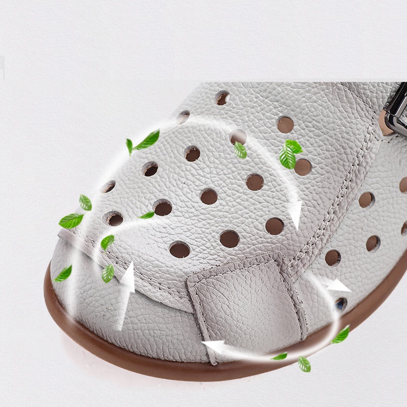 New Cow leather low heel sanda - Casual Sandal Leather incelemesi ve fiyatı