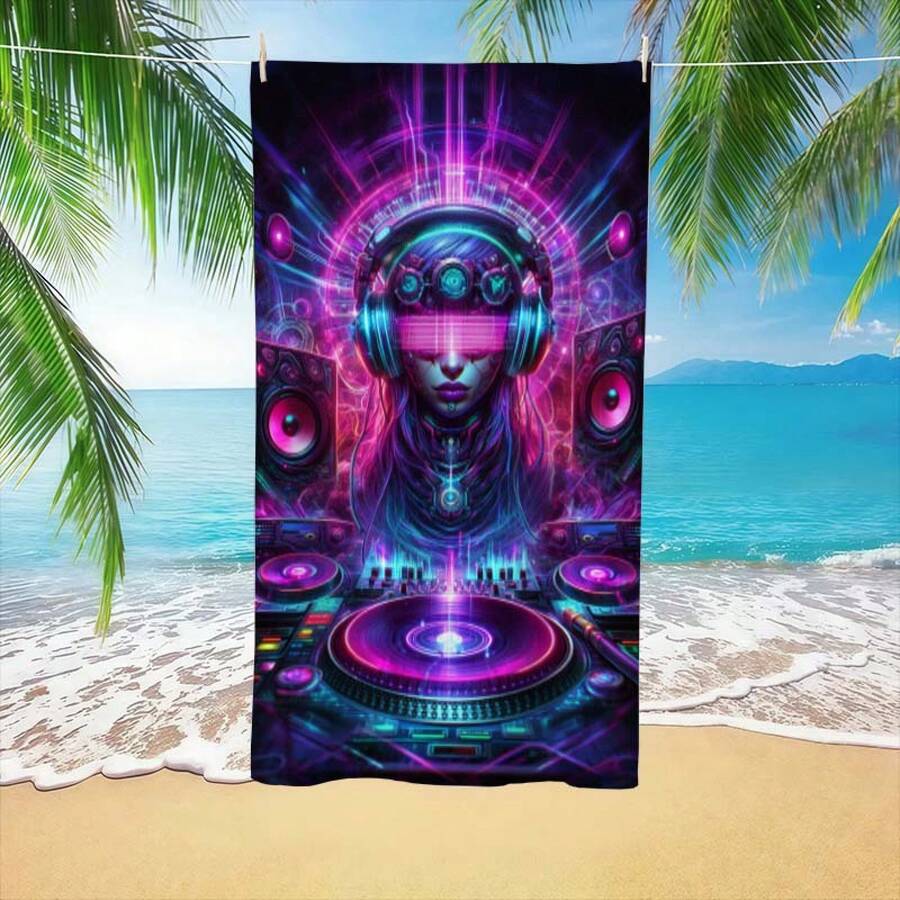 Extra Large Cyberpunk DJ Patte - Beach Towel Large incelemesi ve fiyatı
