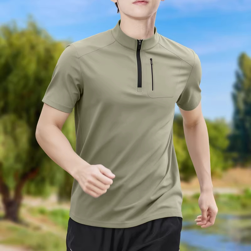 Men's Half-Zip High-Stretch Qu - Shirt Camp Collar incelemesi ve fiyatı