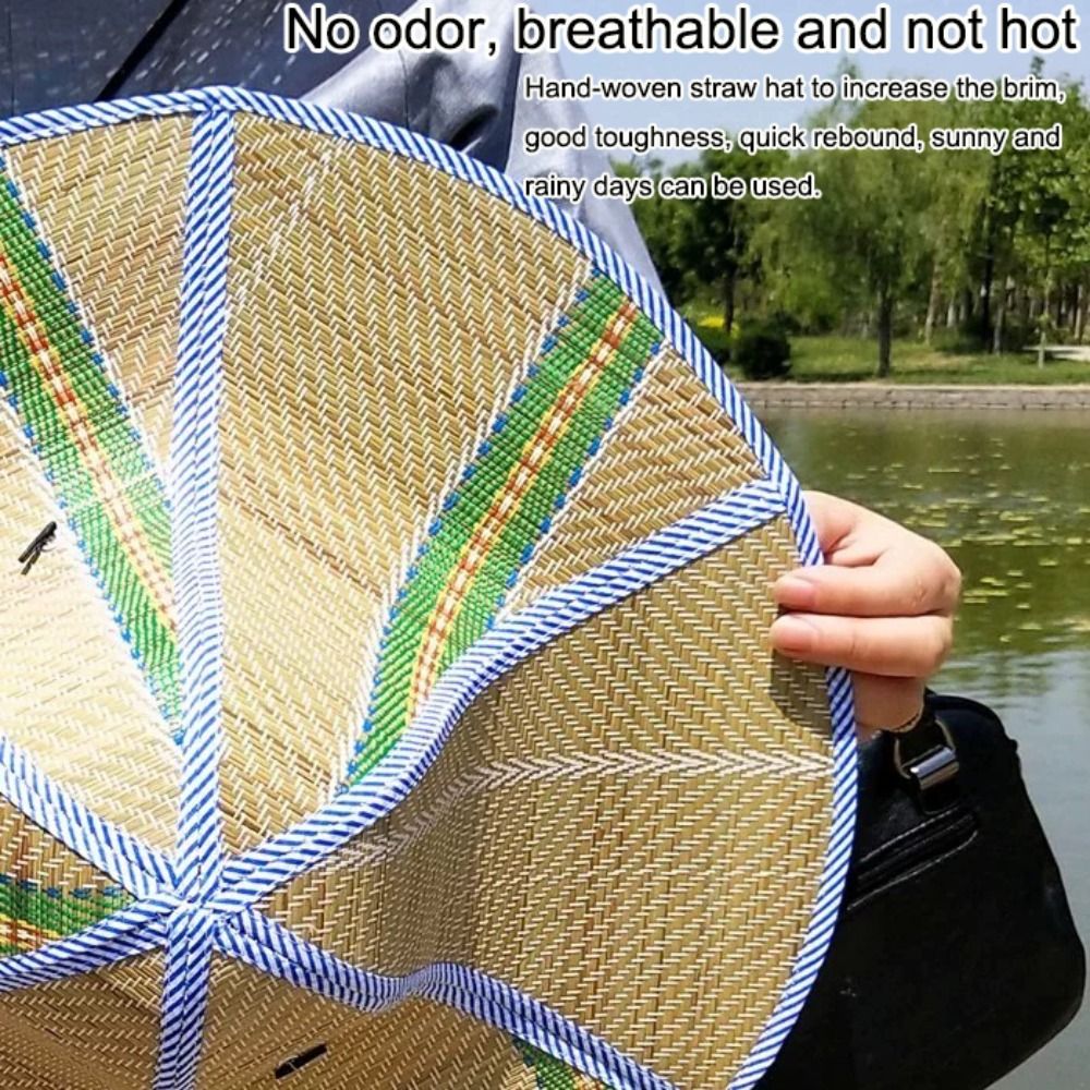 New Wide Brim Straw Hat Foldab - Bucket Hat Straw incelemesi ve fiyatı