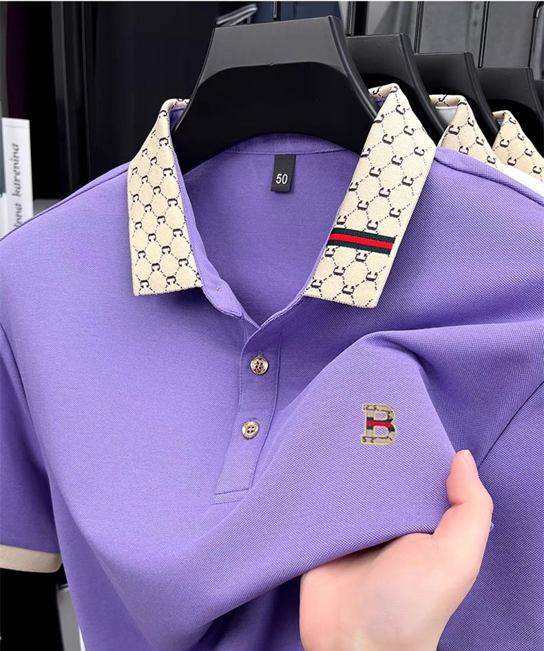 Luxury brand B letter embossed - Polo Shirt Pique incelemesi ve fiyatı