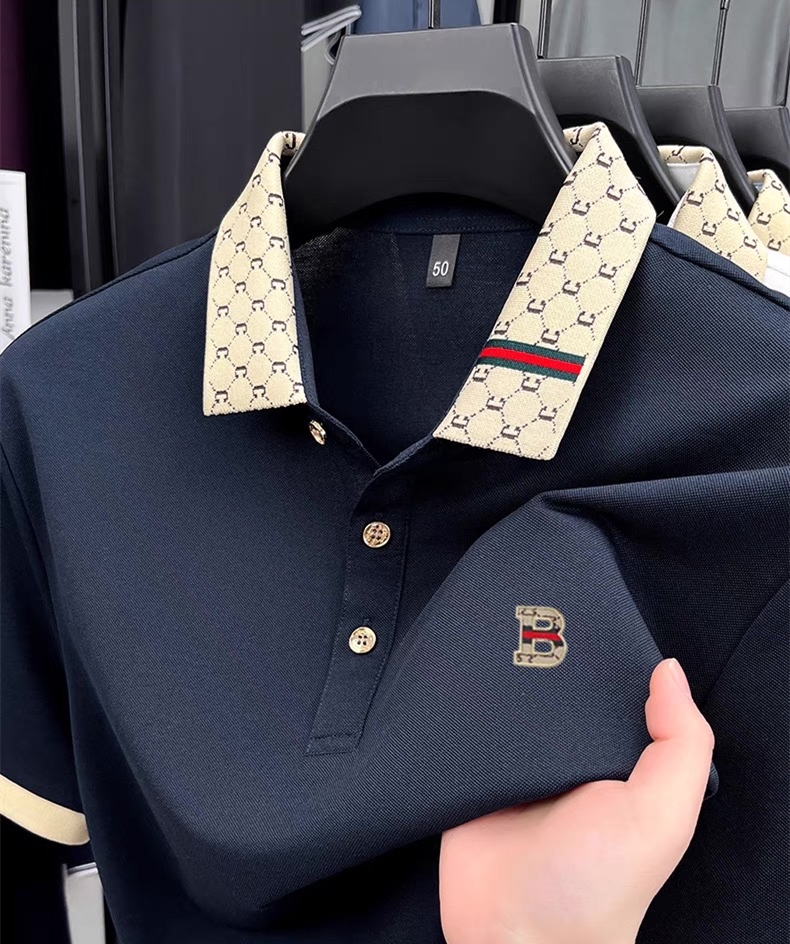 Luxury brand B letter embossed - Polo Shirt Pique incelemesi ve fiyatı