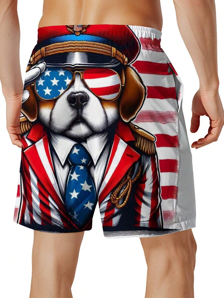 Patriotic Dog American Flag Sw - Swim Trunk Quick Dry incelemesi ve fiyatı