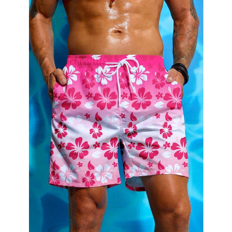 Colorful Flower Graphic Swim T - Trunks Board Surf incelemesi ve fiyatı