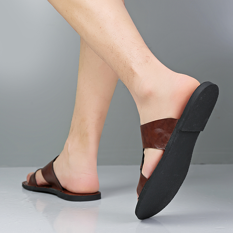 Handmade Leather Slippers Men  - Flip Flop Leather Men incelemesi ve fiyatı