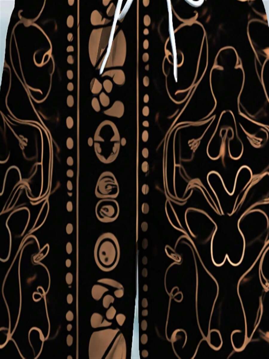 Mens Abstract Geometric Print  - Swim Trunk Quick Dry incelemesi ve fiyatı