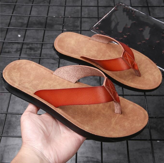 New Men's Shoes Leather Flip-f - Flip Flop Leather Men incelemesi ve fiyatı
