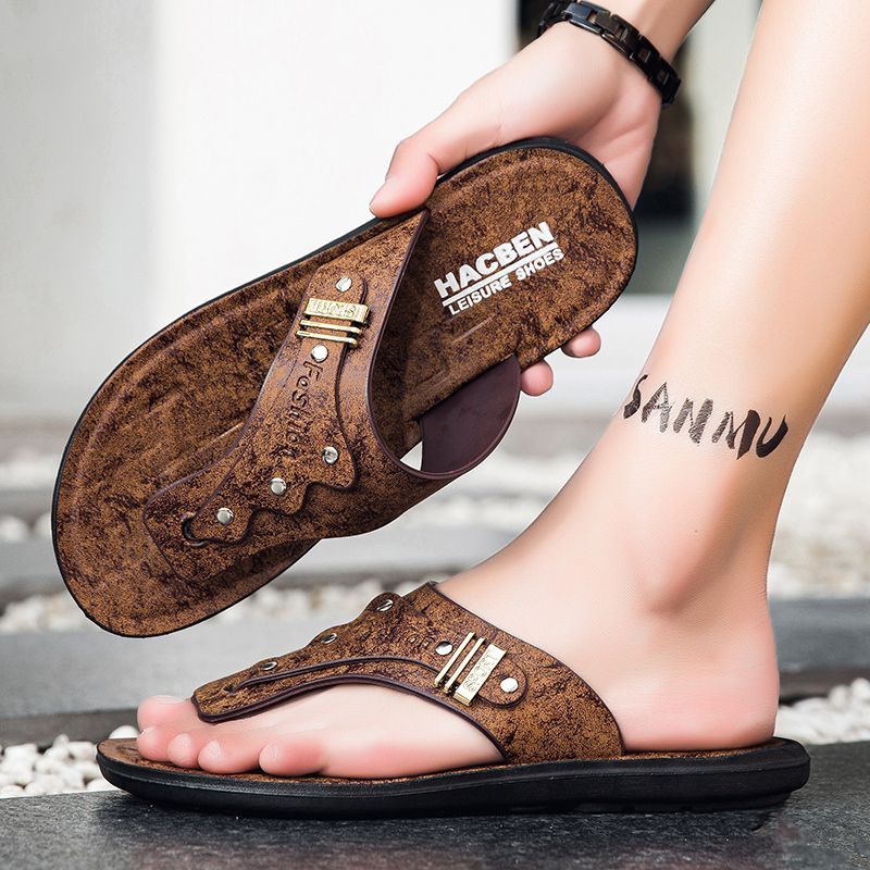 2026 New Men's Flip Flops Genu - Flip Flop Leather Men incelemesi ve fiyatı