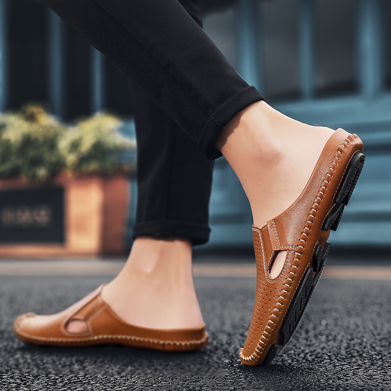 Half Slipper for Men Sandals 2 - Flip Flop Leather Men incelemesi ve fiyatı